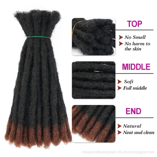 China Factory 613 Black 6 10 inch Handmade Dreadlocks Hair Extension Hip-Hop Style Synthetic Braiding Hair